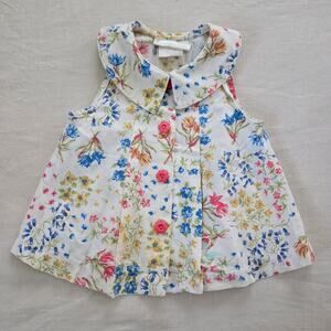 Vintage Floral Sleeveless Top 2t/3t